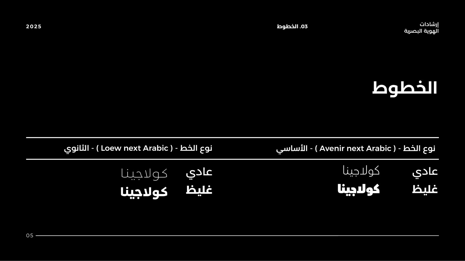Kollagena typography guidelines