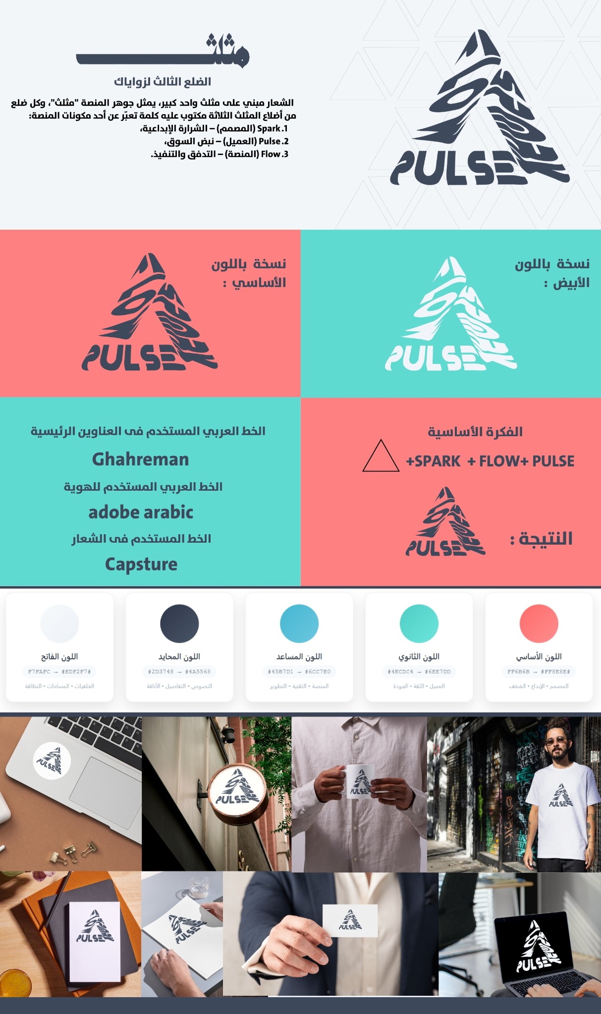 Pulse visual identity brand board