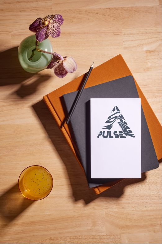 Pulse notebook card brand application